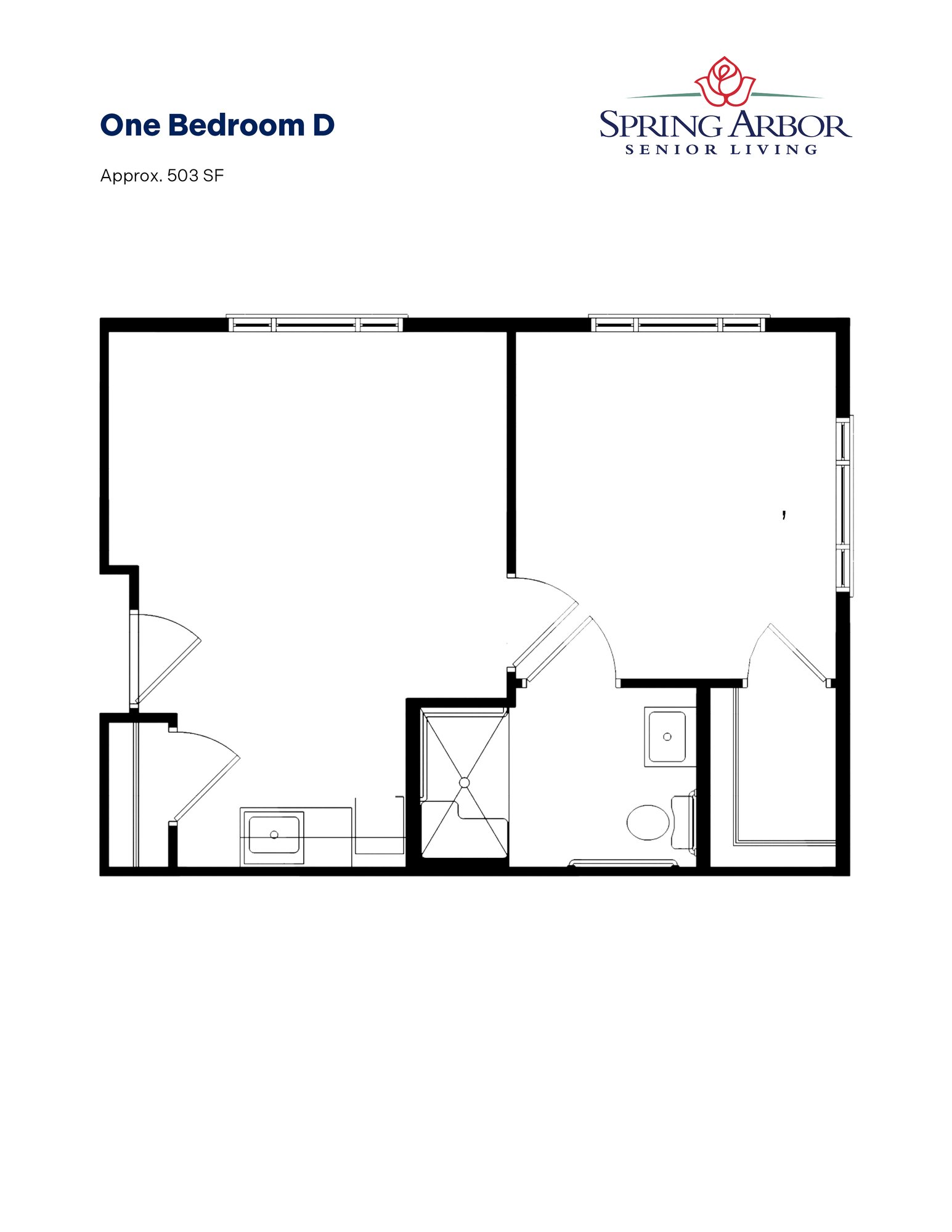 Spring Arbor_Floor Plans_Salisbury_One Bedroom D Spring Arbor_Floor Plans_Salisbury_One Bedroom D