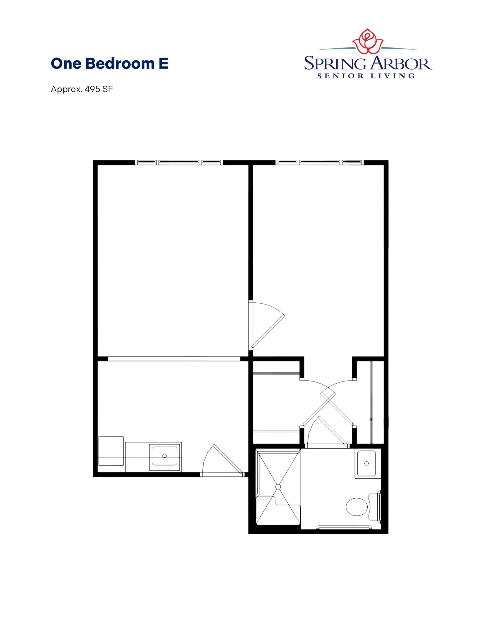 Spring Arbor_Floor Plans_Salisbury_One Bedroom E Spring Arbor_Floor Plans_Salisbury_One Bedroom E
