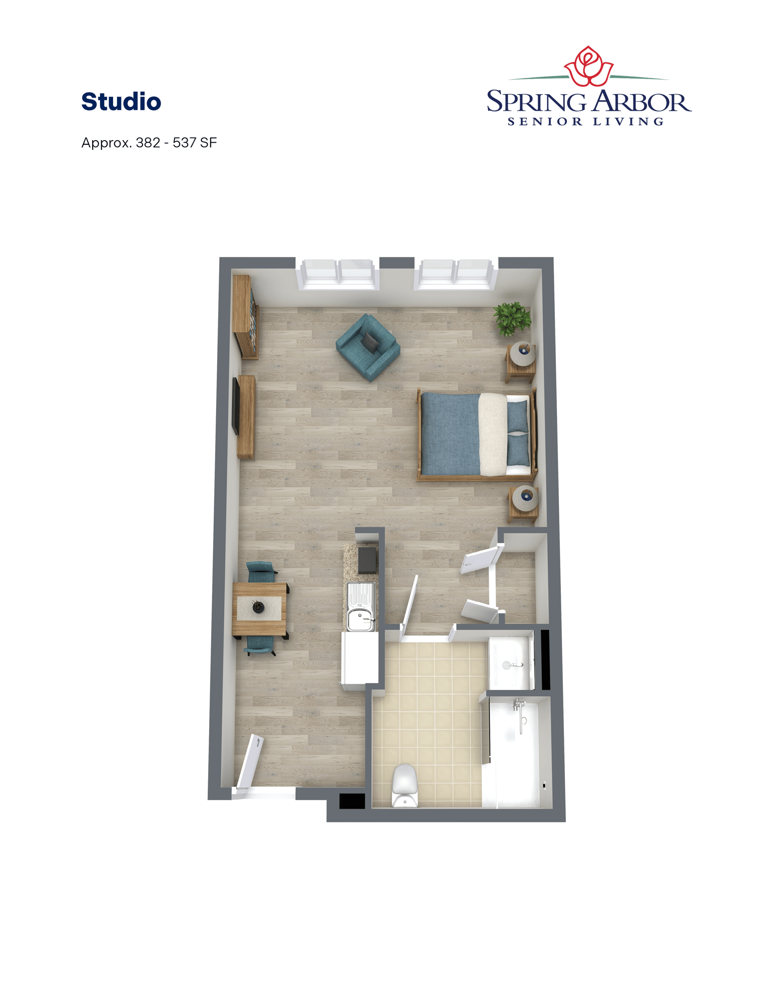 Spring Arbor_Floor Plans_White Springs_Studio Spring Arbor_Floor Plans_White Springs_Studio