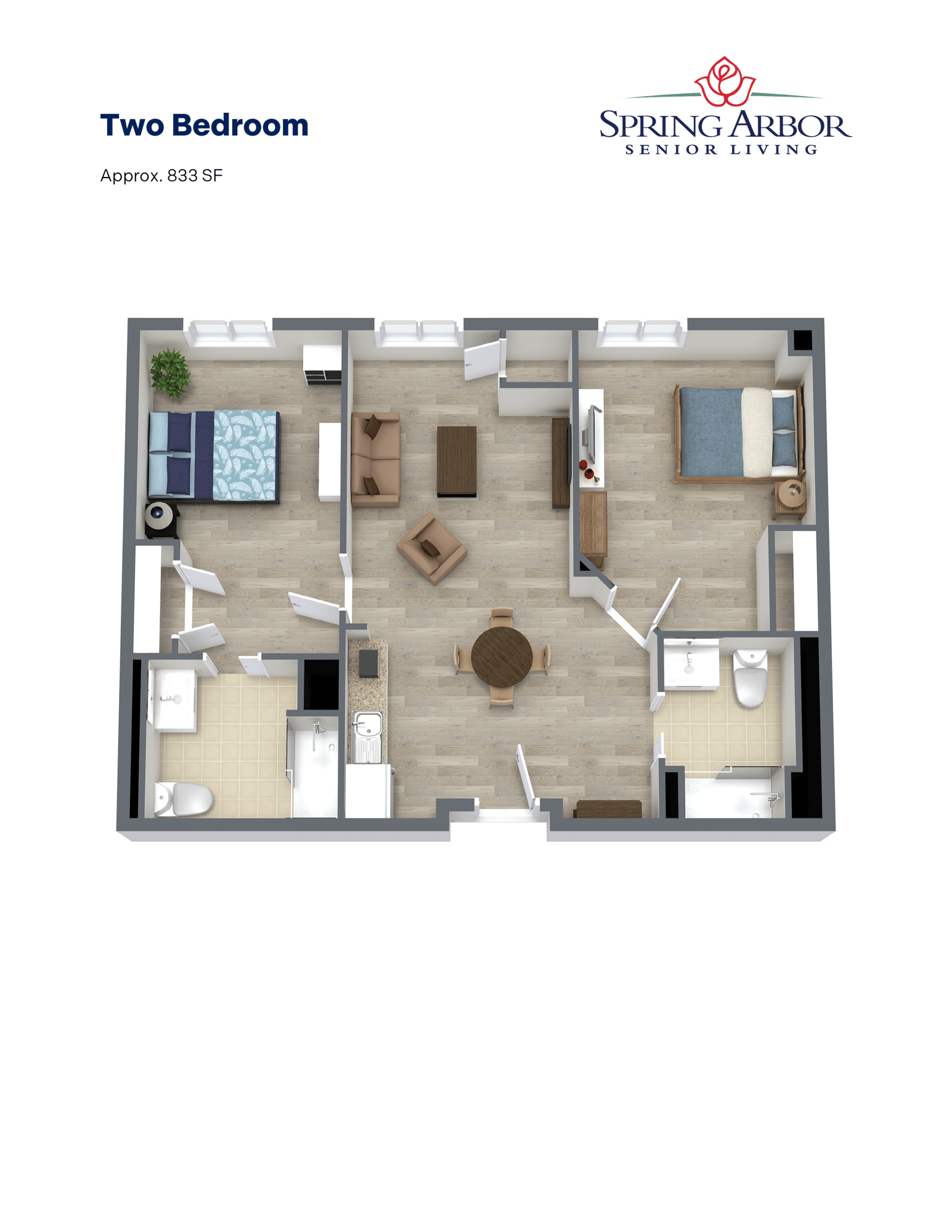 Spring Arbor_Floor Plans_White Springs_Two Bedroom Spring Arbor_Floor Plans_White Springs_Two Bedroom