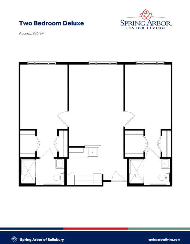 Two Bedroom Deluxe Salisbury Floor Plan Two Bedroom Deluxe Salisbury Floor Plan