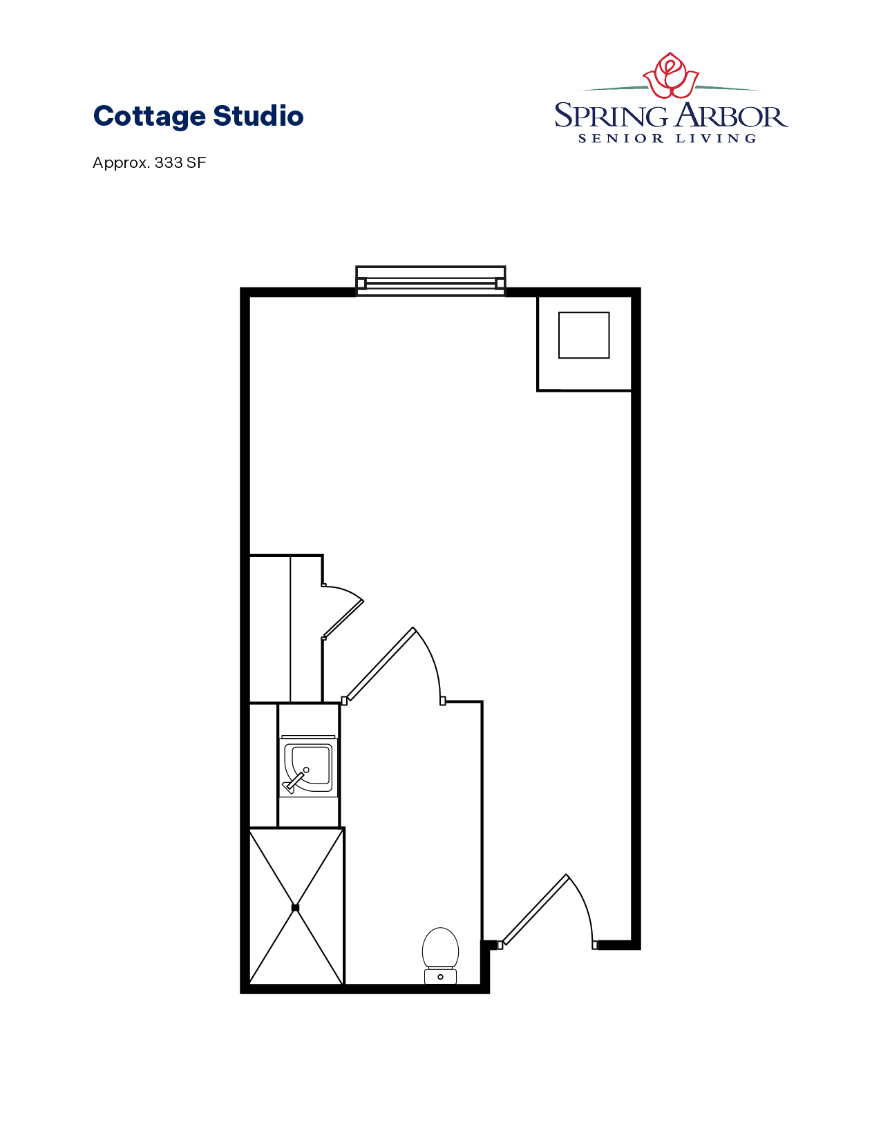 Spring Arbor_Floor Plans_Frederick_Cottage Studio