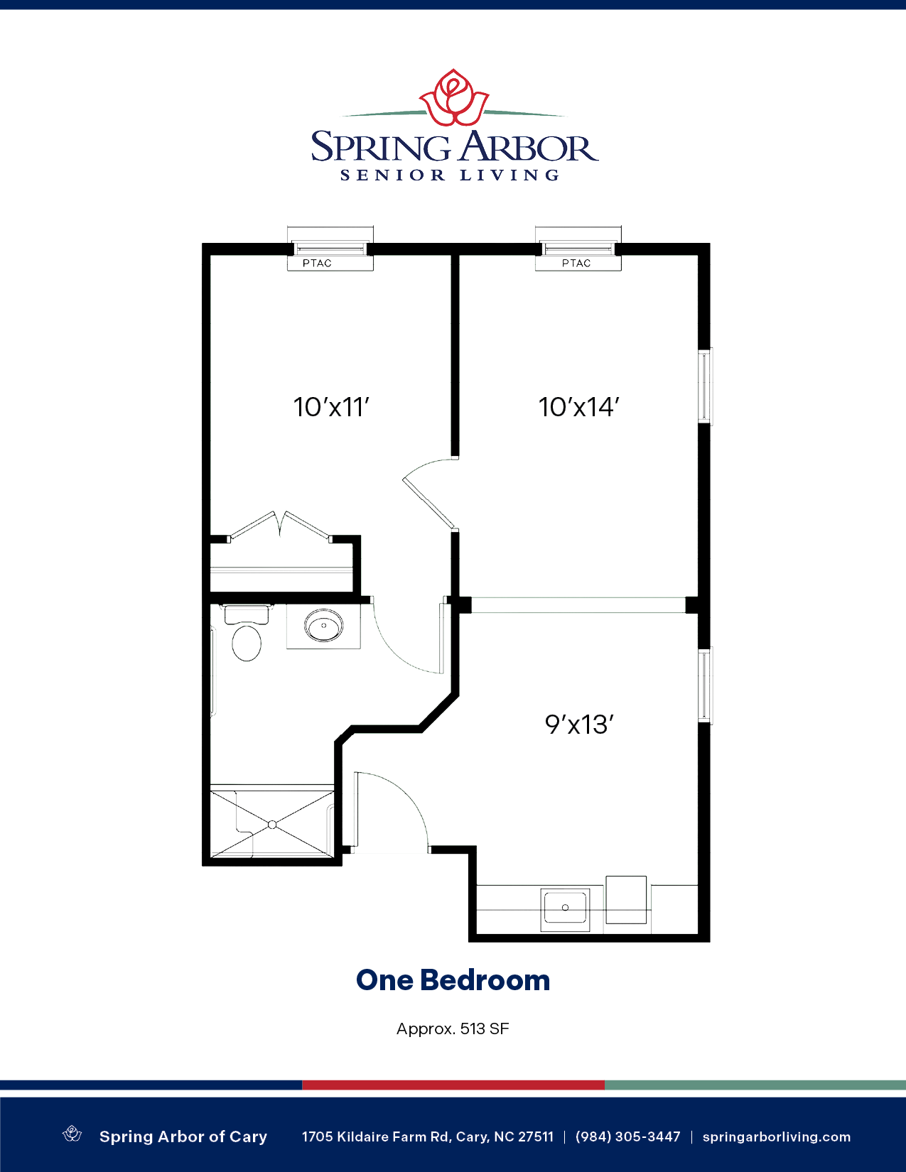 Spring Arbor_One Bedroom_Cary